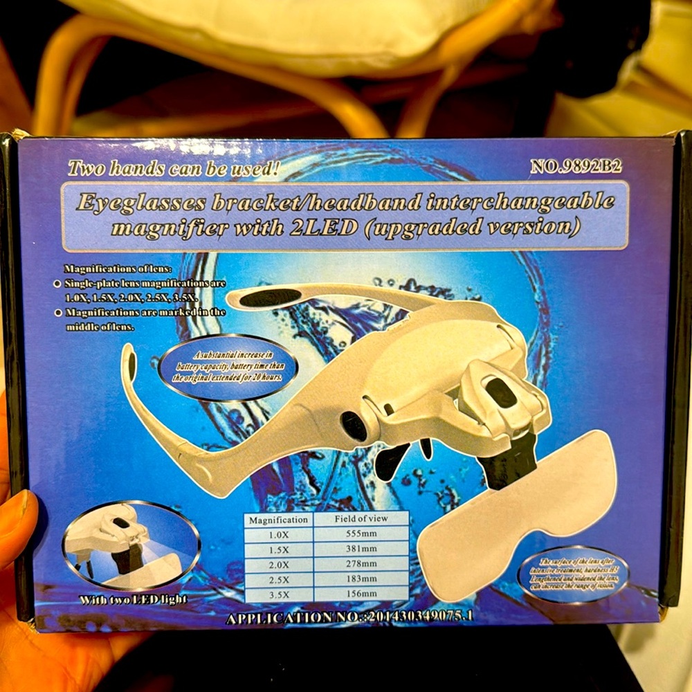 Magnifier eyeglasses with 2LED lights